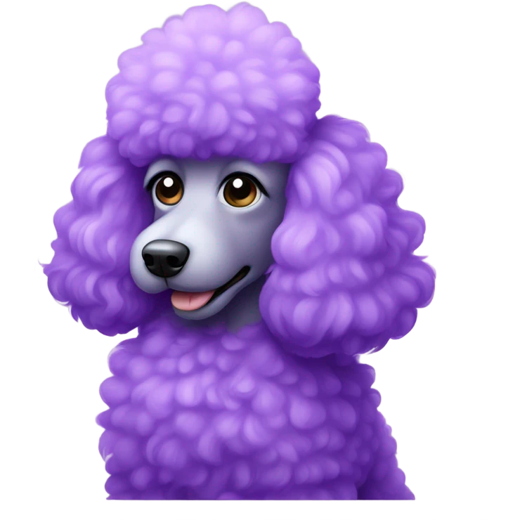 Purple poodle emoji