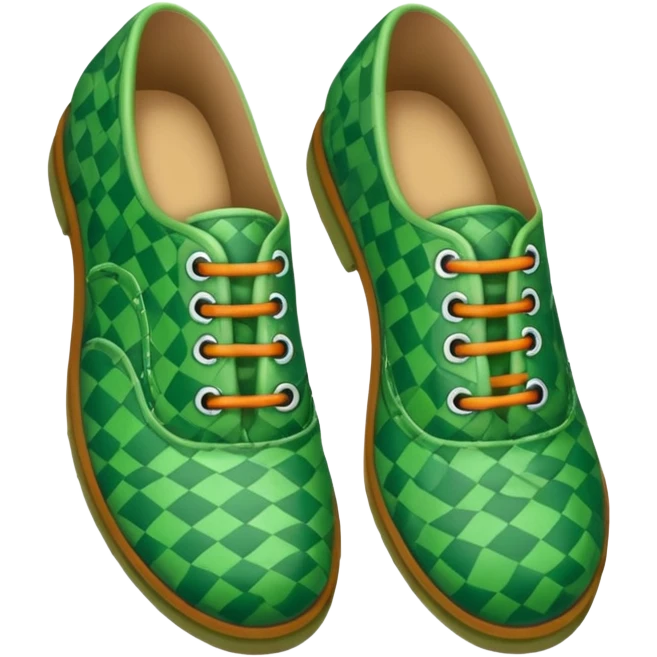 green patterned shoes  emoji