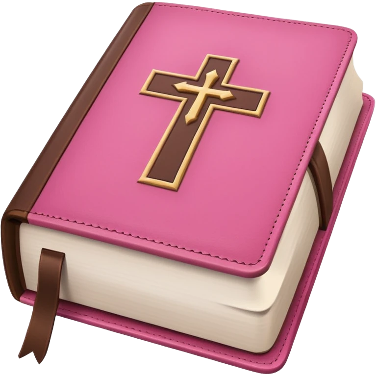 A minimalist pink bible emoji