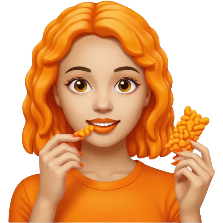 Baddie with Cheetos  emoji