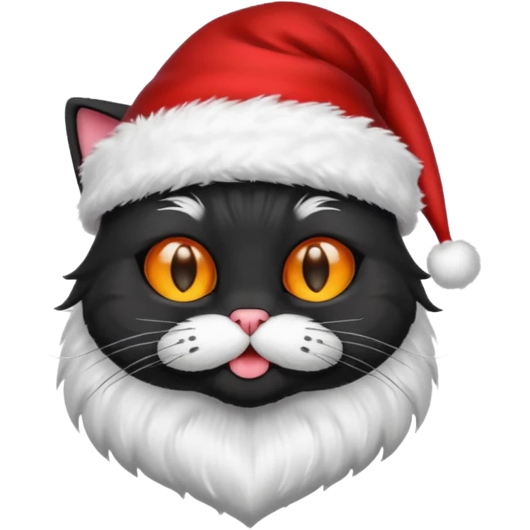 Black cat santa emoji