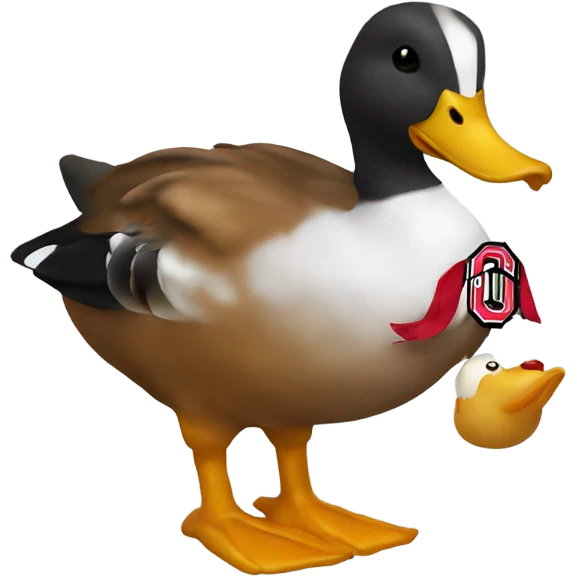 Ohio State eating a duck emoji