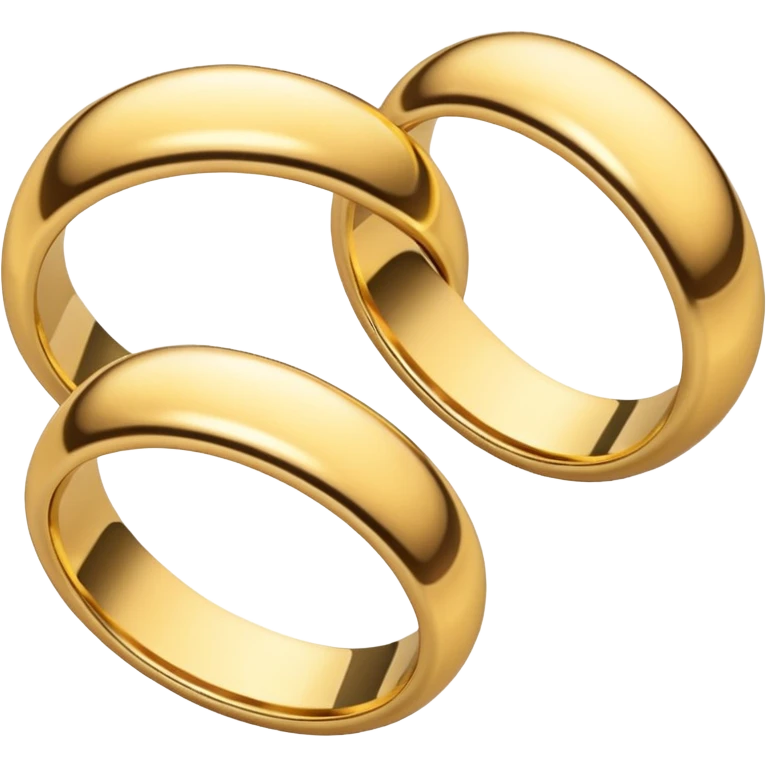 Wedding rings with brilliant  emoji