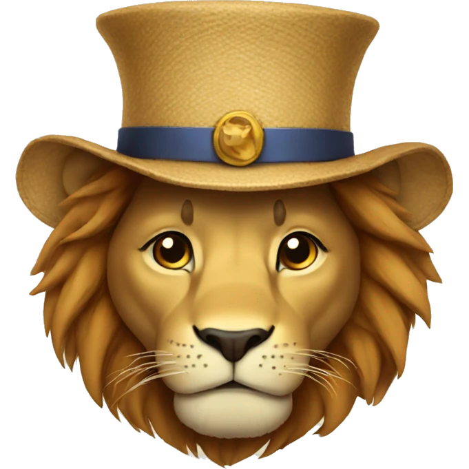 Lion with hat emoji