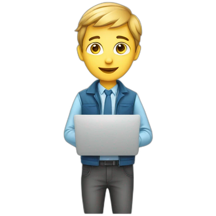 boy ppc specialist with laptop emoji