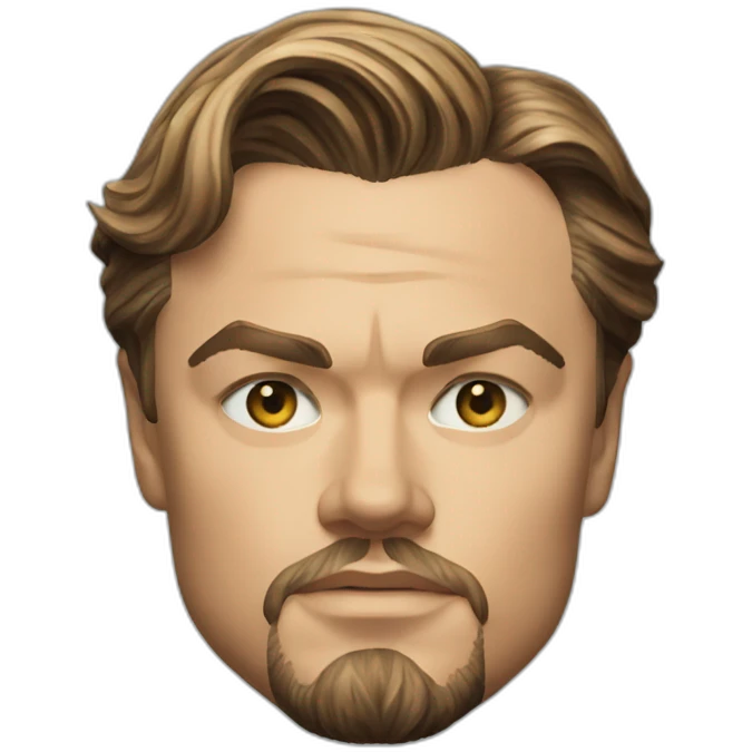 portrait of leonardo dicaprio in Titanic emoji