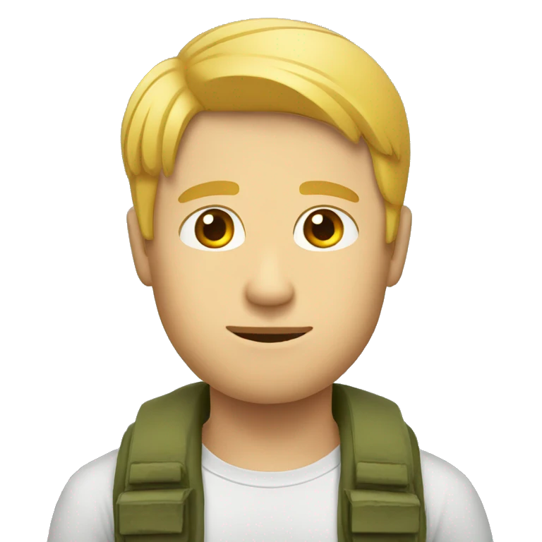 Homme fatigué blond emoji