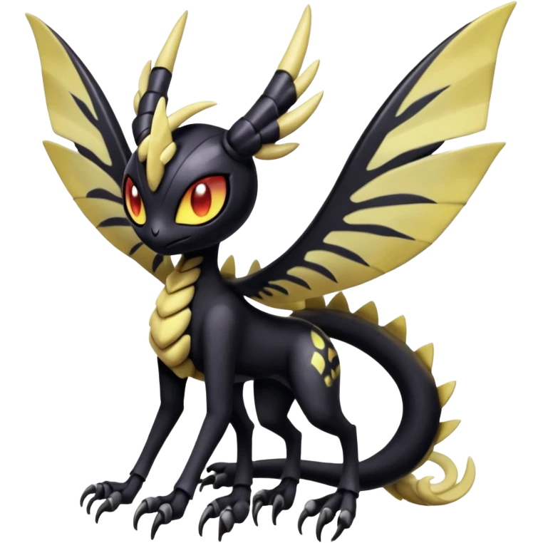 Spooky dark evil gloomy Meloetta-Giratina-Noibat-Pokémon-Fakémon-fusion-hybrid-creature emoji