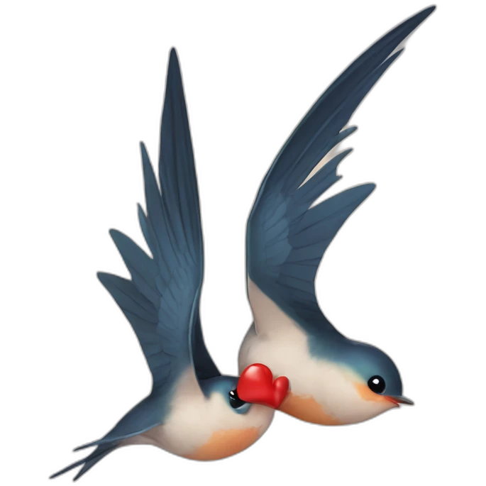 2 swallows in love emoji