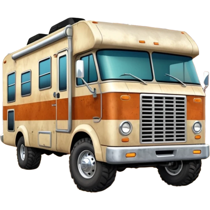 Aerodynamic Streamlined hillbilly styled motor home rv off-roading rock-climbing 4x4 desert Winnebago party monster truck  emoji
