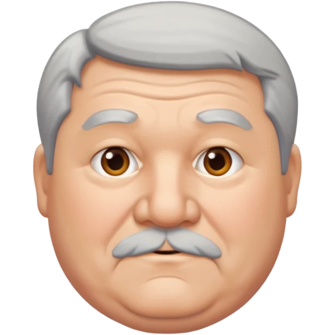 señor muy mayor gordo pelo gris sin bigote  emoji