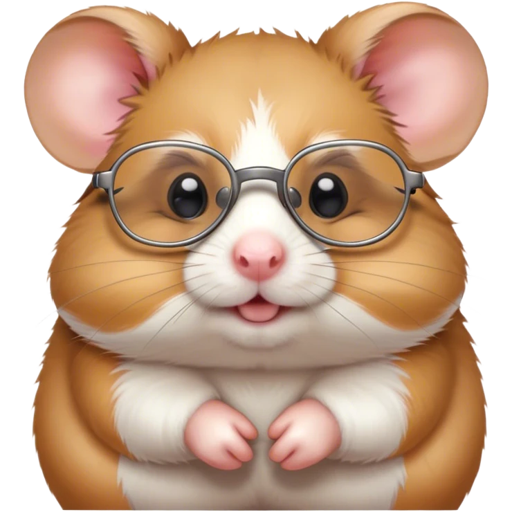 Hamster with glasses  emoji