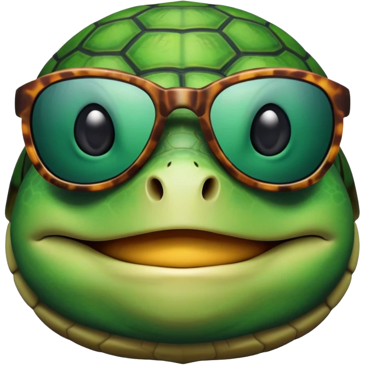 Turtle wearing sunglasses  emoji