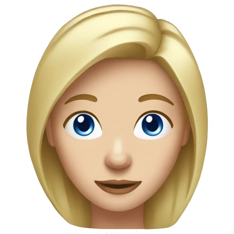 woman with blond Hair and Blue Eyes growing rosemary out of her head emoji
