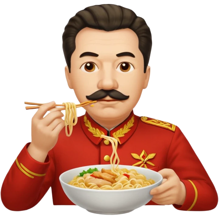 Stalin ăn mì gà emoji