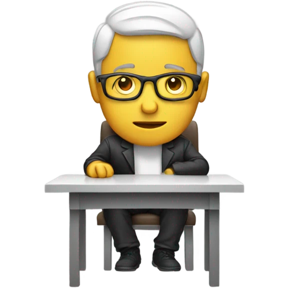 programmer sitting at table emoji