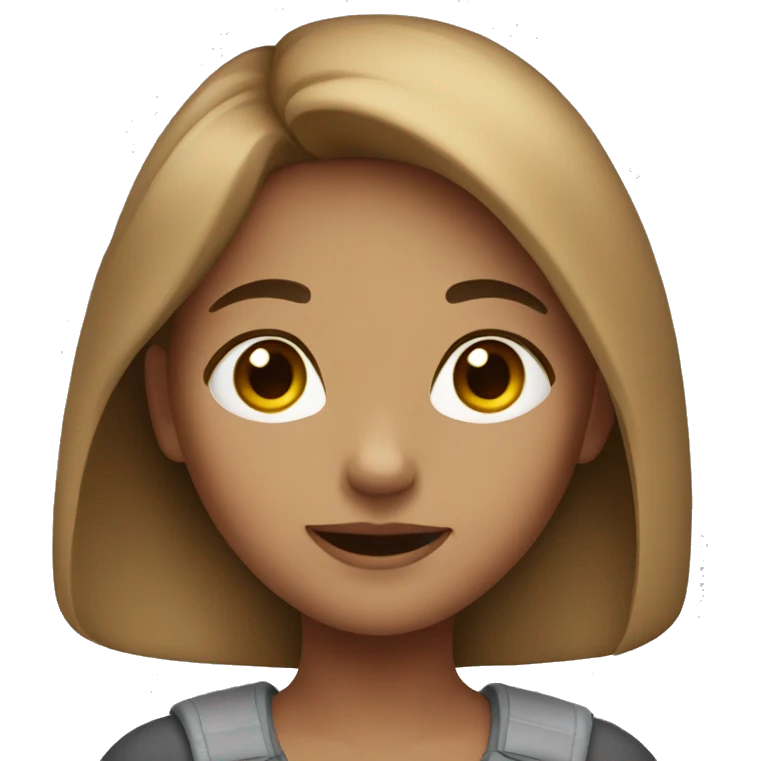 Cute girl with light brown hair emoji