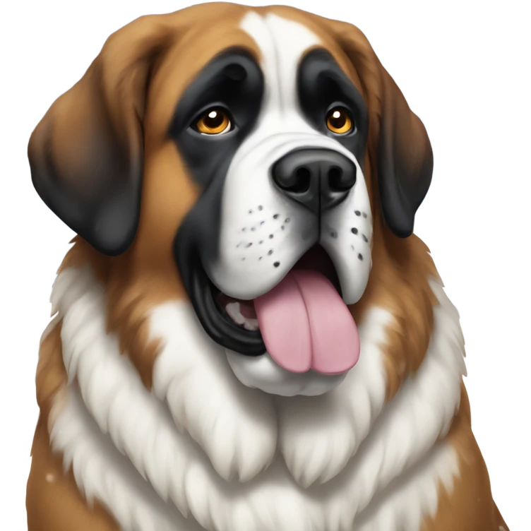 St Bernard in snow emoji