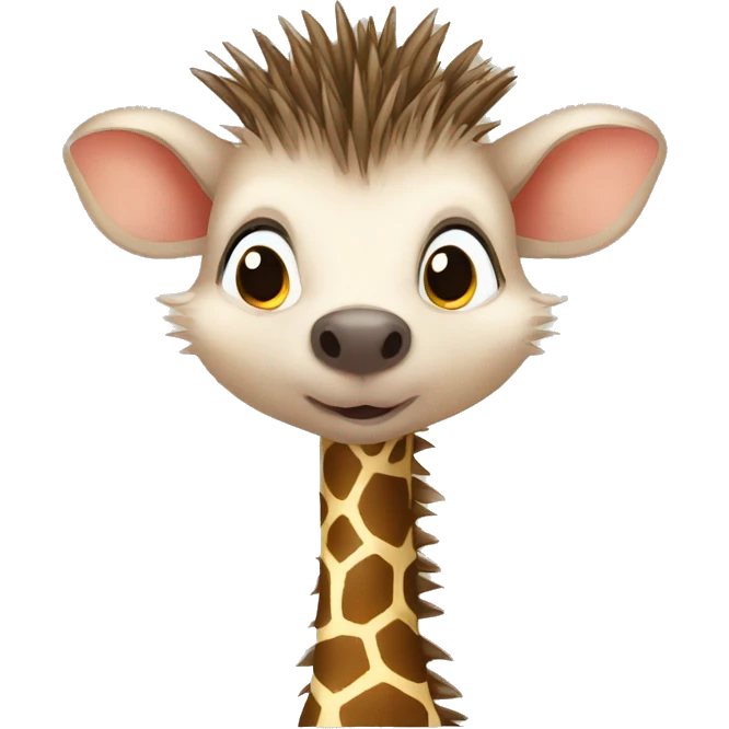 hedgehog Giraffe  Illust emoji