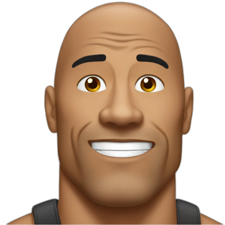 The rock qui leve son sourcil emoji