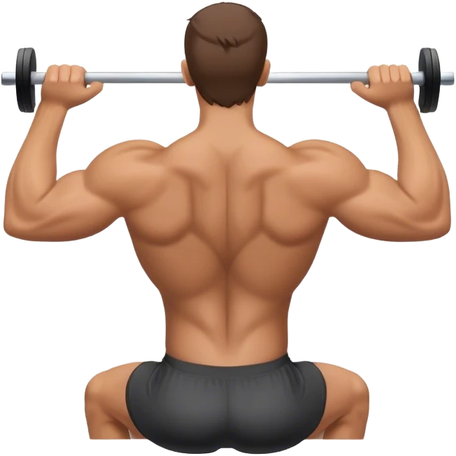 bodybuilder upper-back row exercise emoji