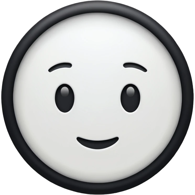 White circle no face emoji