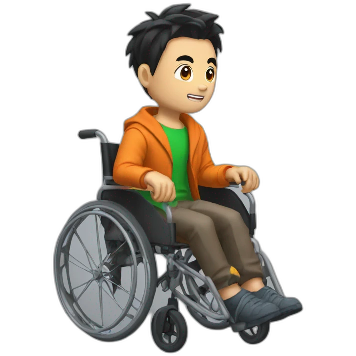 gohan in a wheelchair emoji