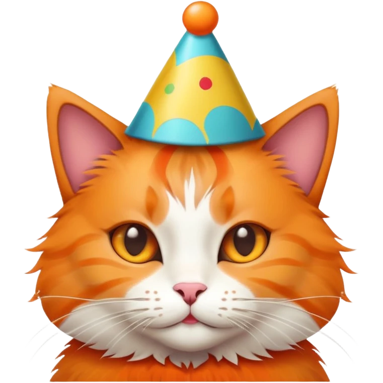 cat wearing a party hat emoji