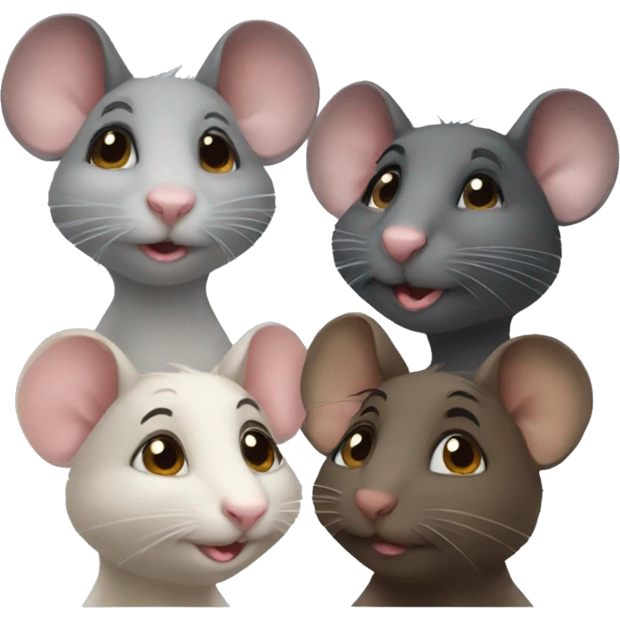 four rats girlfriends emoji