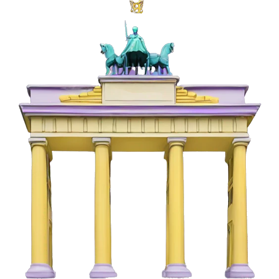 Purple and yellow brandenburg gate emoji