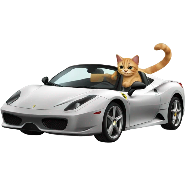 cat driving ferrari  emoji