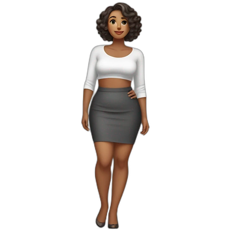 Curvy beauty in skirt прыгает с парашютом emoji