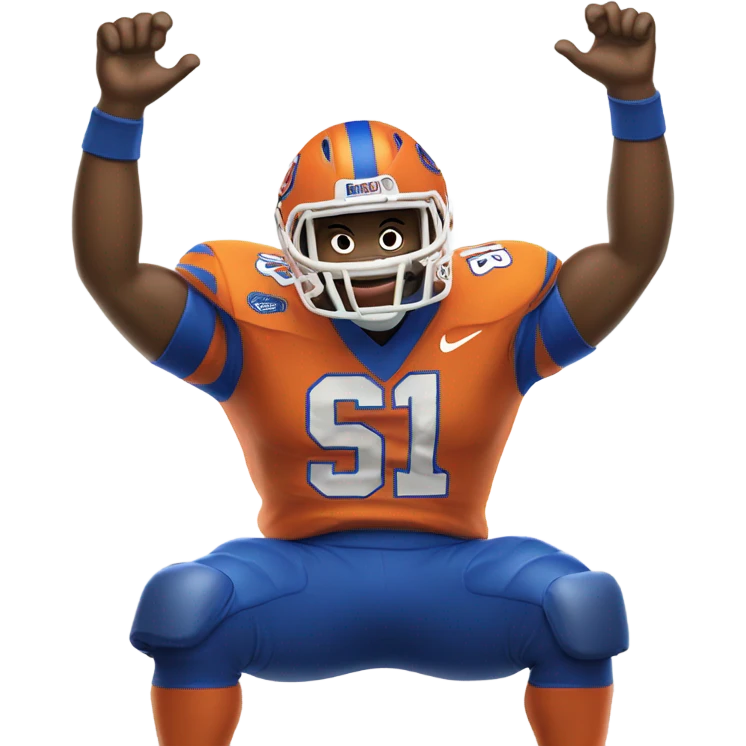 A Gator playing hockey with a Jersey that says SUB in caps . I want the gators Arms up in victory. Maybe kneeling. It needs to look epic emoji