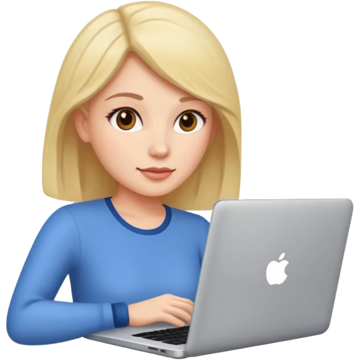 노트북하는 여자 emoji