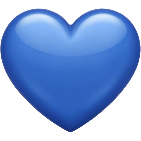 Royal blue color heart emoji