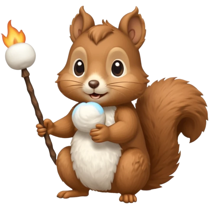 un écureuil qui fait du camping emoji