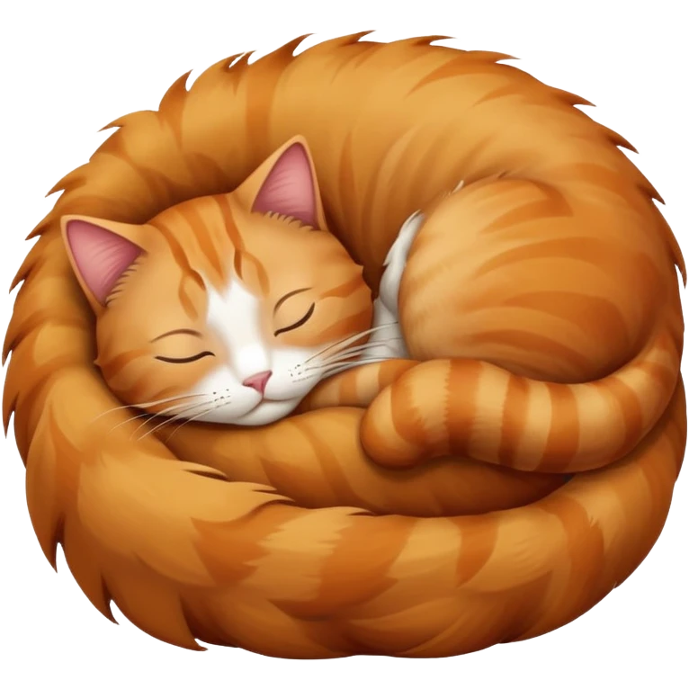 cat curled up emoji