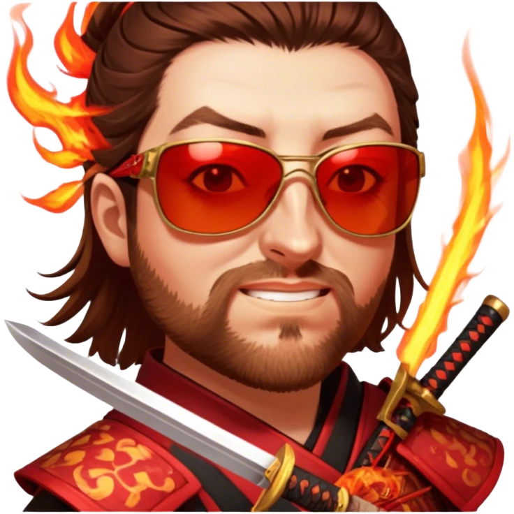 Fire-Wielding Samurai emoji