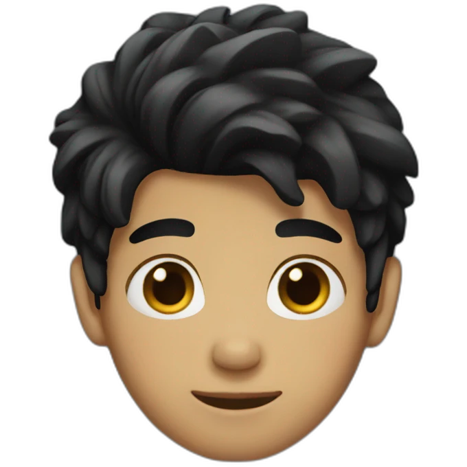 boy with black hair emoji