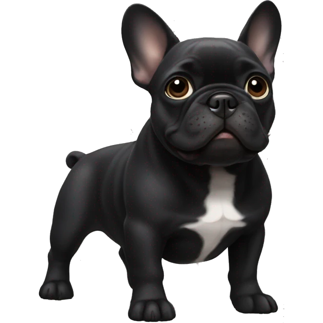 black french bulldog emoji