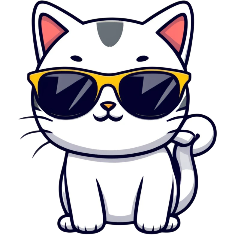 Cat with sunglasses emoji