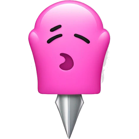 Pink push pin emoji