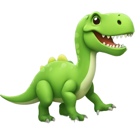 Dinosaur at the beach emoji