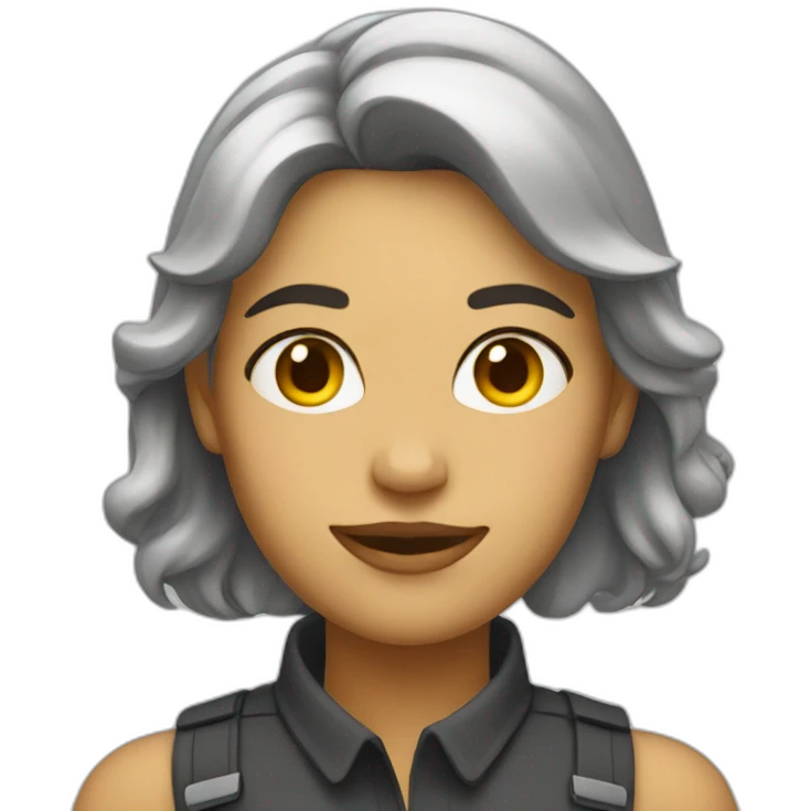 Femme avec corp emoji