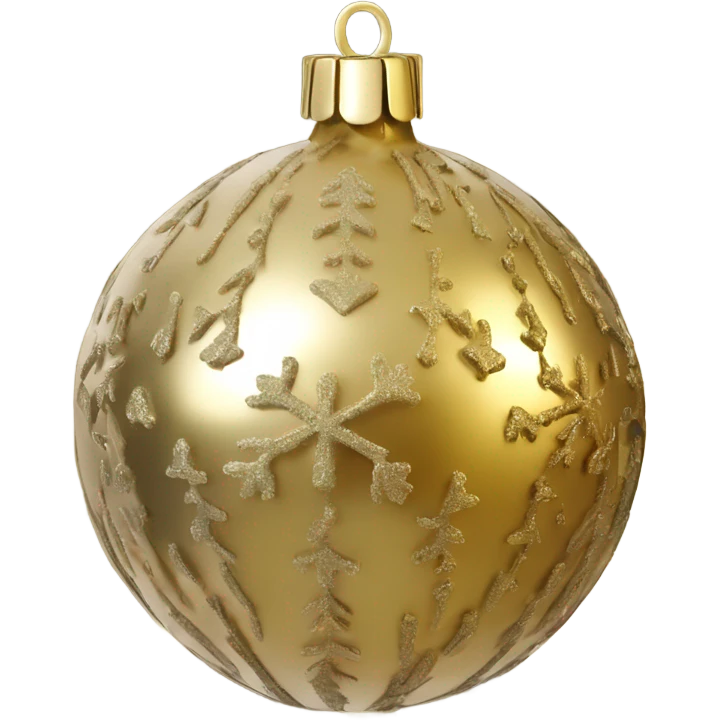A metallic Christmas gold ornament emoji