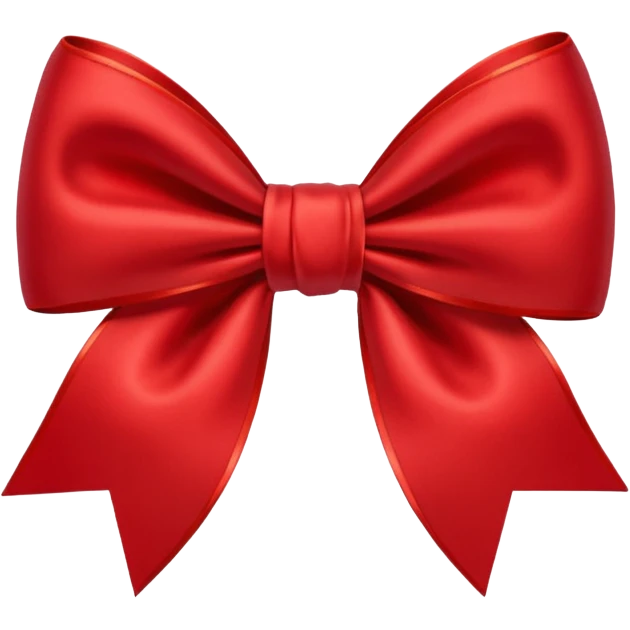 Realistic bow red  emoji