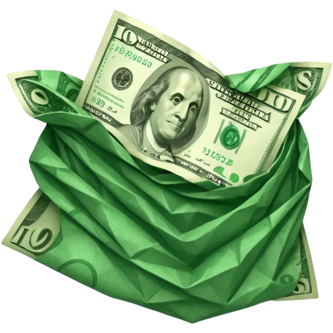 Falling value of the dollar emoji