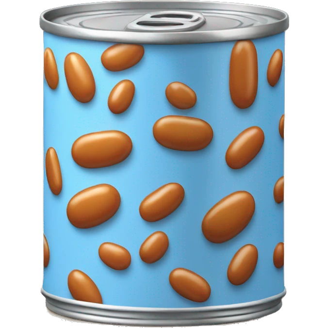 A light blue can of baked beans that looks like Heinz brand. emoji