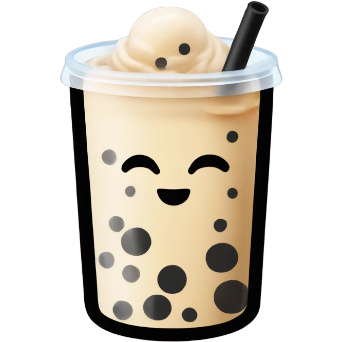 bubble tea boba without the cup. just the black bubbles emoji