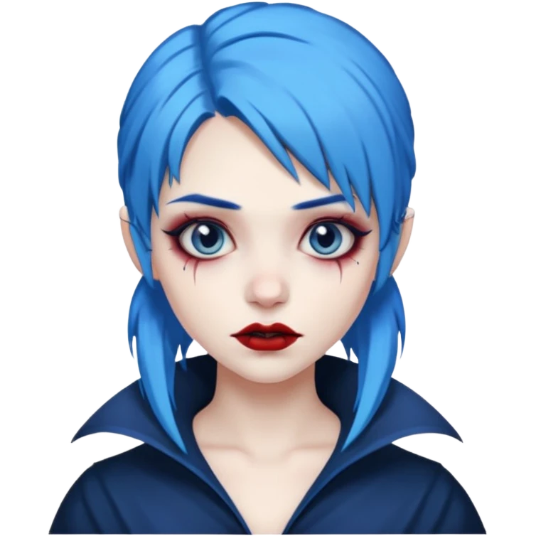 blue haired vampire girl emoji